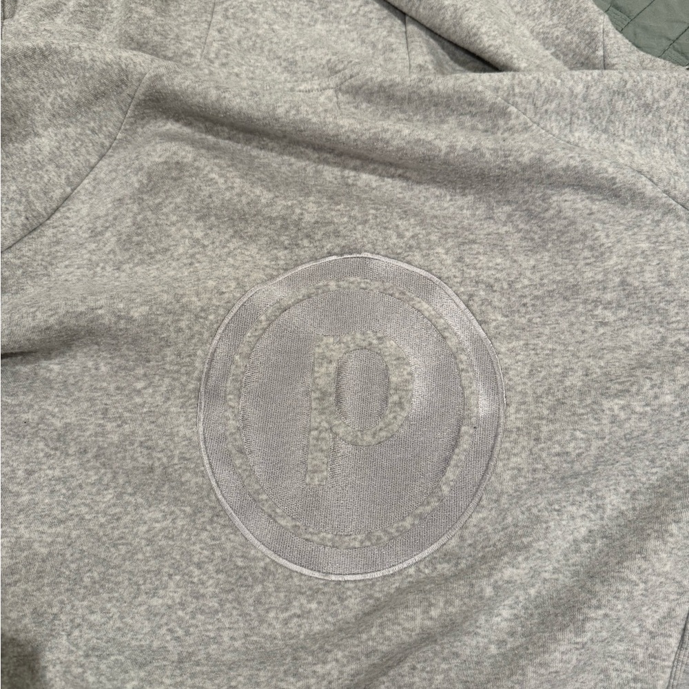 Pure Barre Light Gray Zip-Up Hoodie
